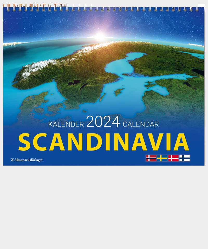 Väggkalender 2024 Scandinavia från Almanacksförlaget